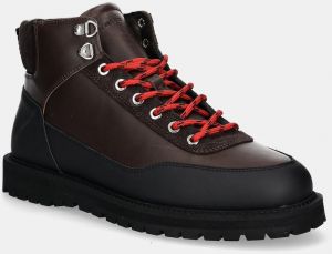 Kožená obuv GARMENT PROJECT Olaf Lace-Up Boot pánske, hnedá farba, GPF2608