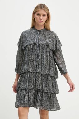 Šaty Bruuns Bazaar čierna farba, mini, áčkový strih, BBW4293
