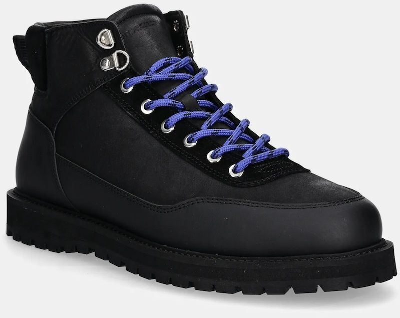 Nubukové topánky GARMENT PROJECT Olaf Lace-Up Boot čierna farba, GPF2607
