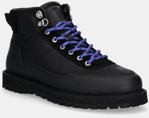 Nubukové topánky GARMENT PROJECT Olaf Lace-Up Boot čierna farba, GPF2607