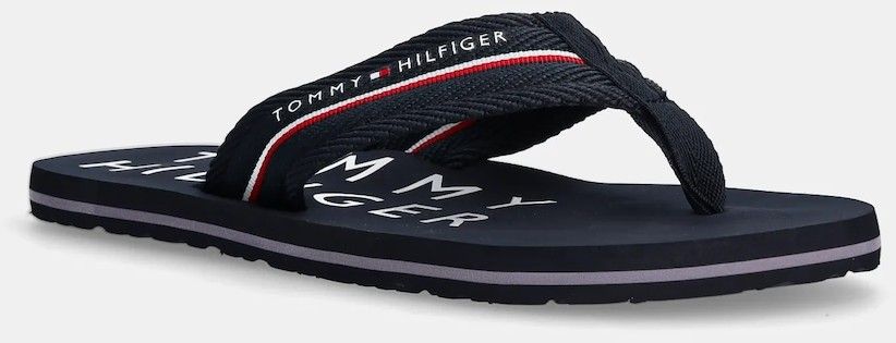 Šľapky Tommy Hilfiger TOMMY HILFIGER WEB BEACH SANDAL pánske, tmavomodrá farba, FM0FM05340