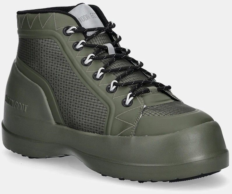 Členkové topánky Moon Boot MB LUNA TREK MID NYLON pánske, zelená farba, 80D2480080 M006