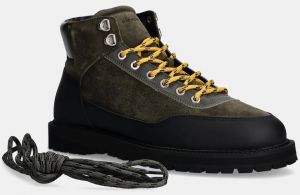 Kožené členkové topánky GARMENT PROJECT Olaf Lace-Up Boot pánske, zelená farba, GPF2605