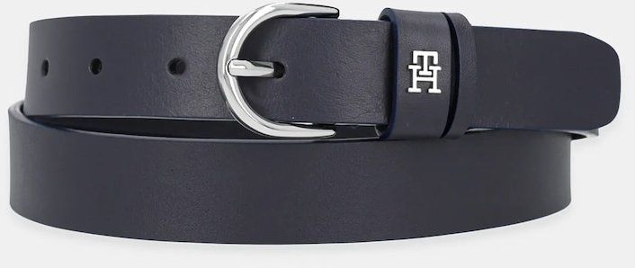 Kožený opasok Tommy Hilfiger čierna farba, AW0AW17279