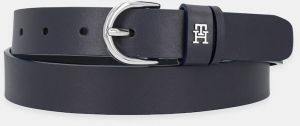 Kožený opasok Tommy Hilfiger čierna farba, AW0AW17279