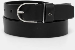 Kožený opasok Calvin Klein dámsky, čierna farba, K60K612861