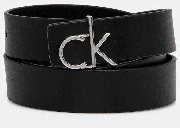 Kožený opasok Calvin Klein dámsky, čierna farba, K60K613074
