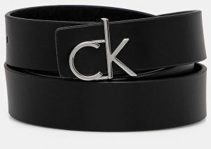 Kožený opasok Calvin Klein dámsky, čierna farba, K60K613074