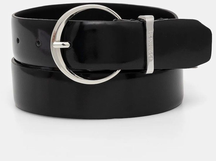 Kožený opasok Calvin Klein dámsky, čierna farba, K60K612862
