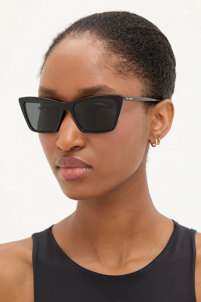 Slnečné okuliare Saint Laurent dámske, čierna farba, SL 737 MICA THIN