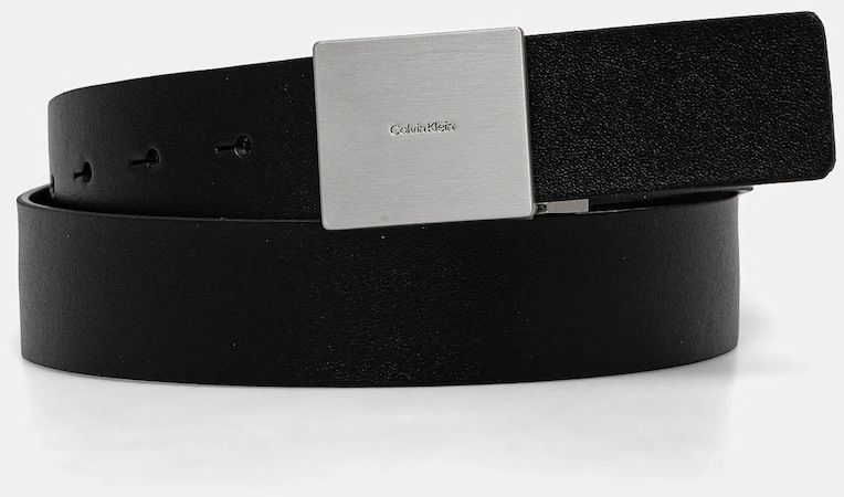 Kožený opasok Calvin Klein pánsky, čierna farba, K50K512660