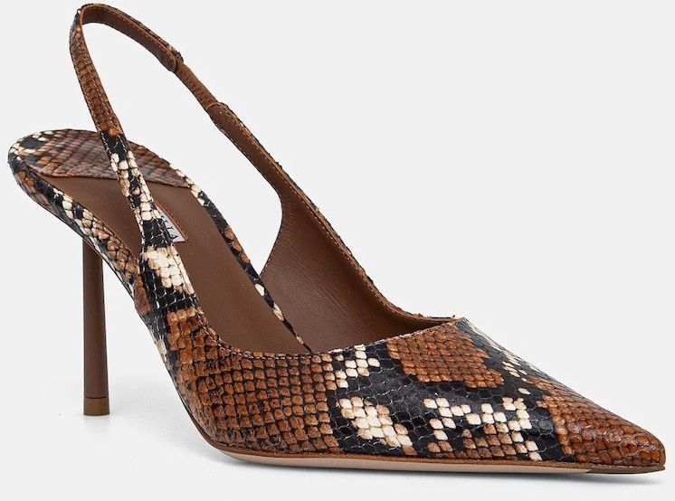 Kožené lodičky Le Silla Chanel Bella hnedá farba, 4233B080MBPPDUR723