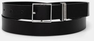 Kožený opasok Calvin Klein dámsky, čierna farba, K60K612866