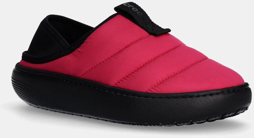 Papuče Crocs Classic Puff Moc ružová farba, 210706