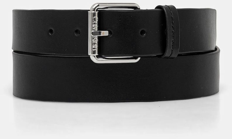 Kožený opasok Calvin Klein pánsky, čierna farba, K50K512650