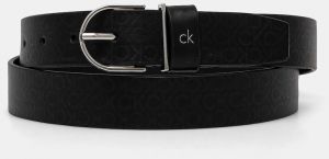 Kožený opasok Calvin Klein dámsky, čierna farba, K60K612860