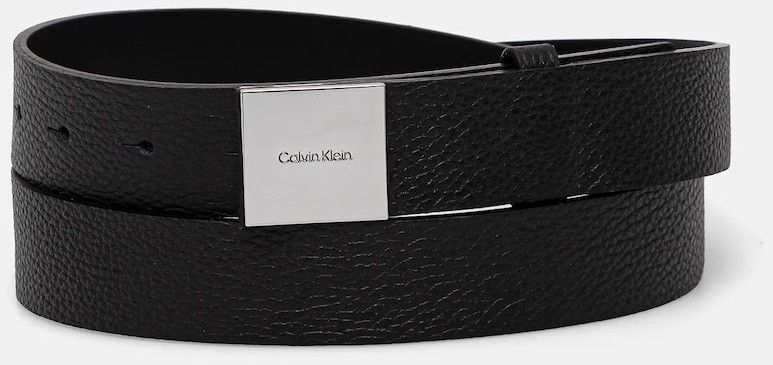Kožený opasok Calvin Klein dámsky, čierna farba, K60K612867