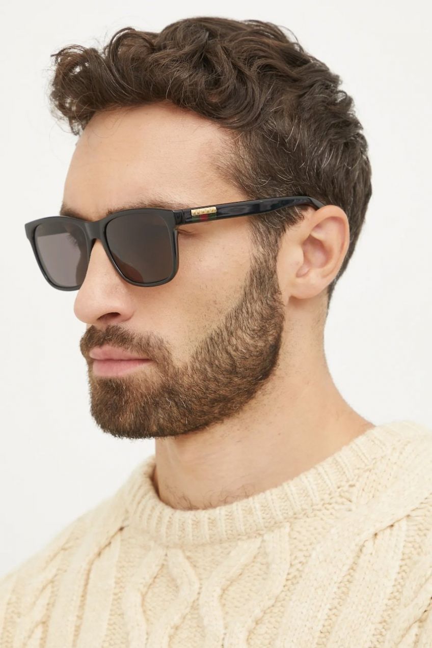 Slnečné okuliare Gucci pánske, čierna farba, GG0746S