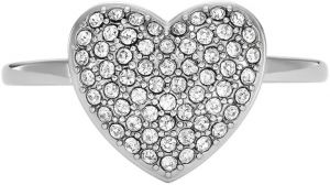Prsteň Fossil Sadie Glitz Heart JF04677040