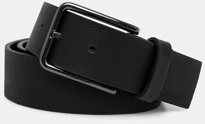 Kožený opasok Calvin Klein pánsky, čierna farba, K50K512651