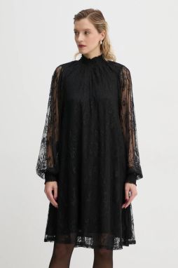 Šaty Bruuns Bazaar čierna farba, mini, áčkový strih, BBW4210