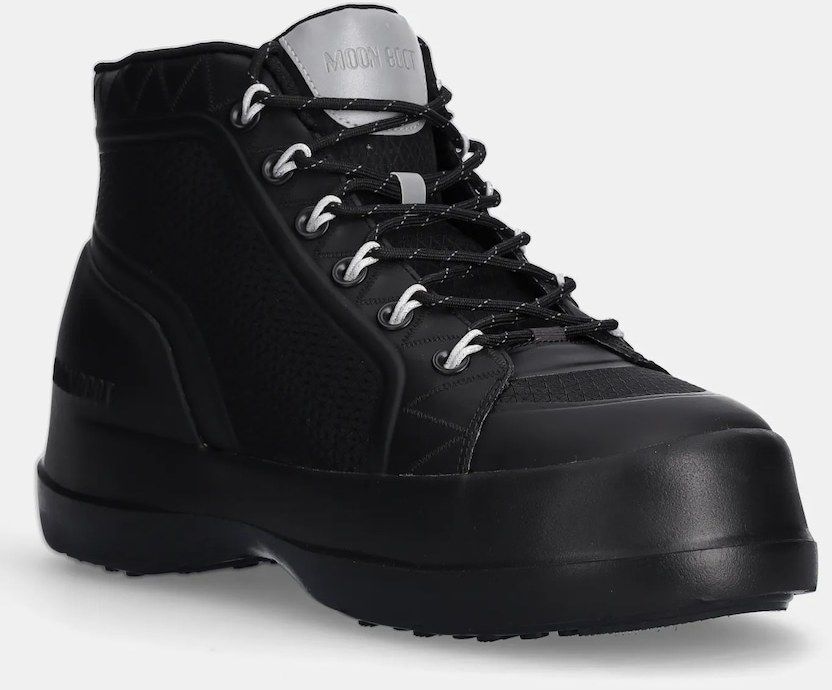 Topánky Moon Boot MB LUNA TREK MID NYLON pánske, čierna farba, 80D2480080 N001