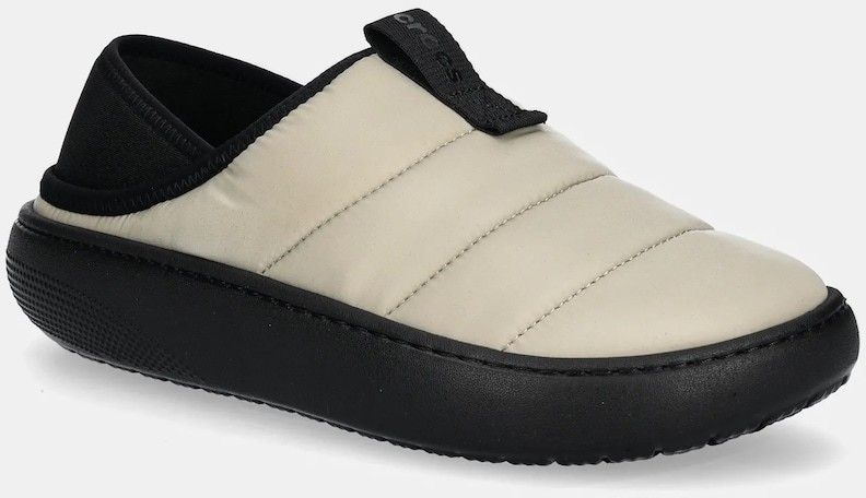 Papuče Crocs Classic Puff Moc béžová farba, 210706