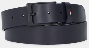 Kožený opasok Tommy Hilfiger čierna farba, AM0AM13016