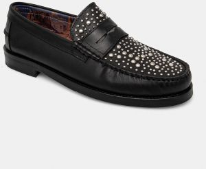 Kožené mokasíny Naked Wolfe Riviera pánske, čierna farba, Riviera Black Studs