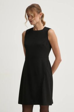 Šaty Dkny čierna farba, mini, rovný strih, DD4H1B61