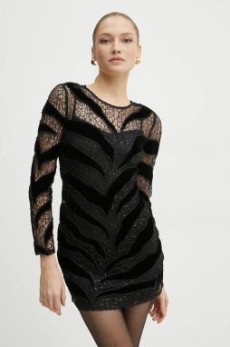 Šaty Marciano Guess SONATA čierna farba, mini, rovný strih, 4BGK93 6279A