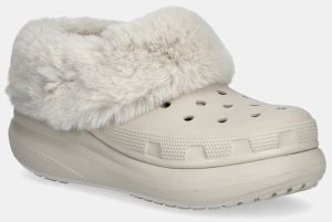 Papuče Crocs Furever Crush Clog béžová farba, 208446