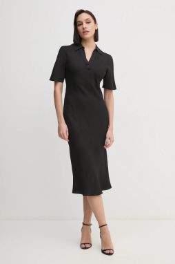 Šaty Calvin Klein čierna farba, maxi, áčkový strih, K20K207867