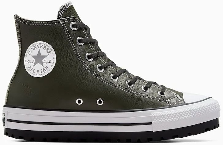 Kožené tenisky Converse Chuck Taylor All Star City Trek pánske, zelená farba, A09489C