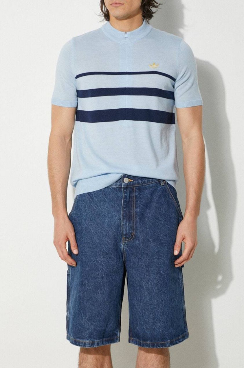 Rifľové krátke nohavice ICECREAM Denim Carpenter Shorts pánske, tmavomodrá farba, IC24254