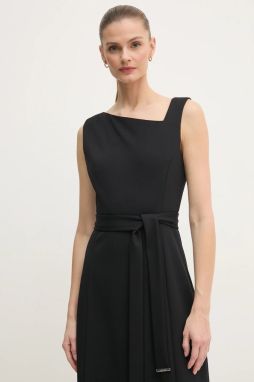 Šaty Calvin Klein čierna farba, mini, áčkový strih, K20K207895