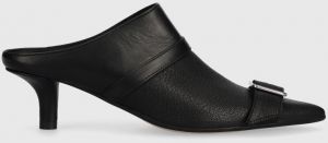 Kožené lodičky MM6 Maison Margiela Slipper čierna farba, S66WX0056