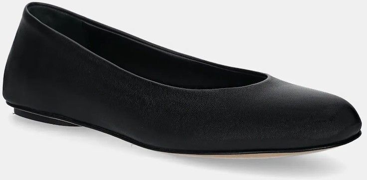 Kožené balerínky Weekend Max Mara TODI čierna farba, 2515521074600