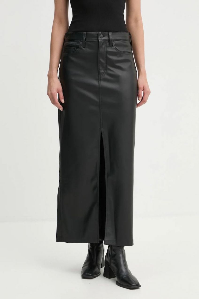 Sukňa Levi's čierna farba, maxi, rovný strih, A9309