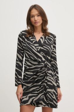 Šaty Dkny čierna farba, mini, priliehavá, DD4J6D32