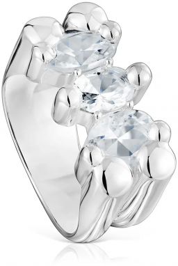 Strieborný prsteň Tous 12 Bold Bear Gem 1004228112