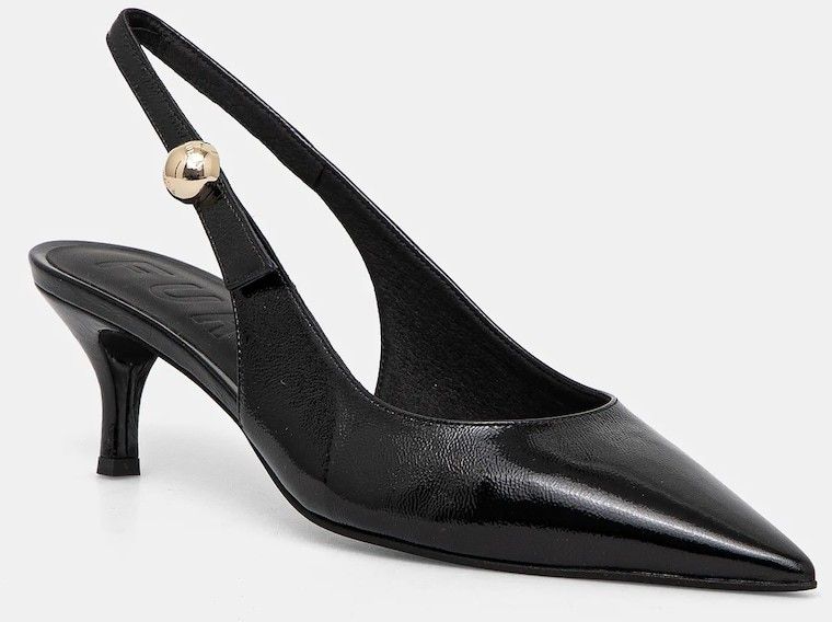 Kožené lodičky Furla Sfera Slingback čierna farba, YJ07SFE Y57000 O6000