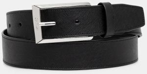 Obojstranný kožený opasok Calvin Klein pánsky, čierna farba, K50K512659