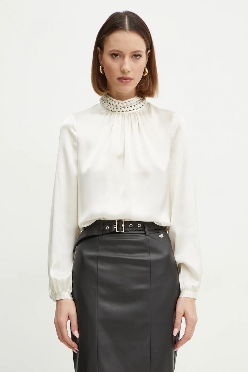 Blúzka Marciano Guess ALIZA dámska, béžová farba, jednofarebná, 5RGH20 9855Z