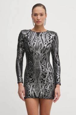 Šaty Marciano Guess ISLA strieborná farba, mini, rovný strih, 4RGK72 6219A