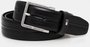 Kožený opasok Tommy Hilfiger pánsky, čierna farba, AM0AM13304