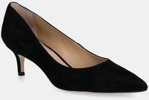 Semišové lodičky Lauren Ralph Lauren Adrienne čierna farba, 802962174001