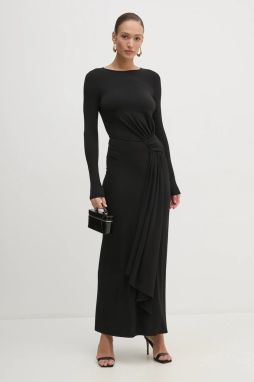 Šaty Marciano Guess GWENDOLINE čierna farba, maxi, áčkový strih, 5RGK73 6257A