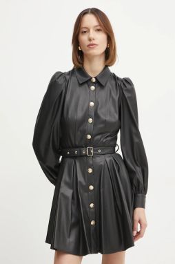 Šaty Marciano Guess CLIO čierna farba, mini, áčkový strih, 5RGK11 7114A