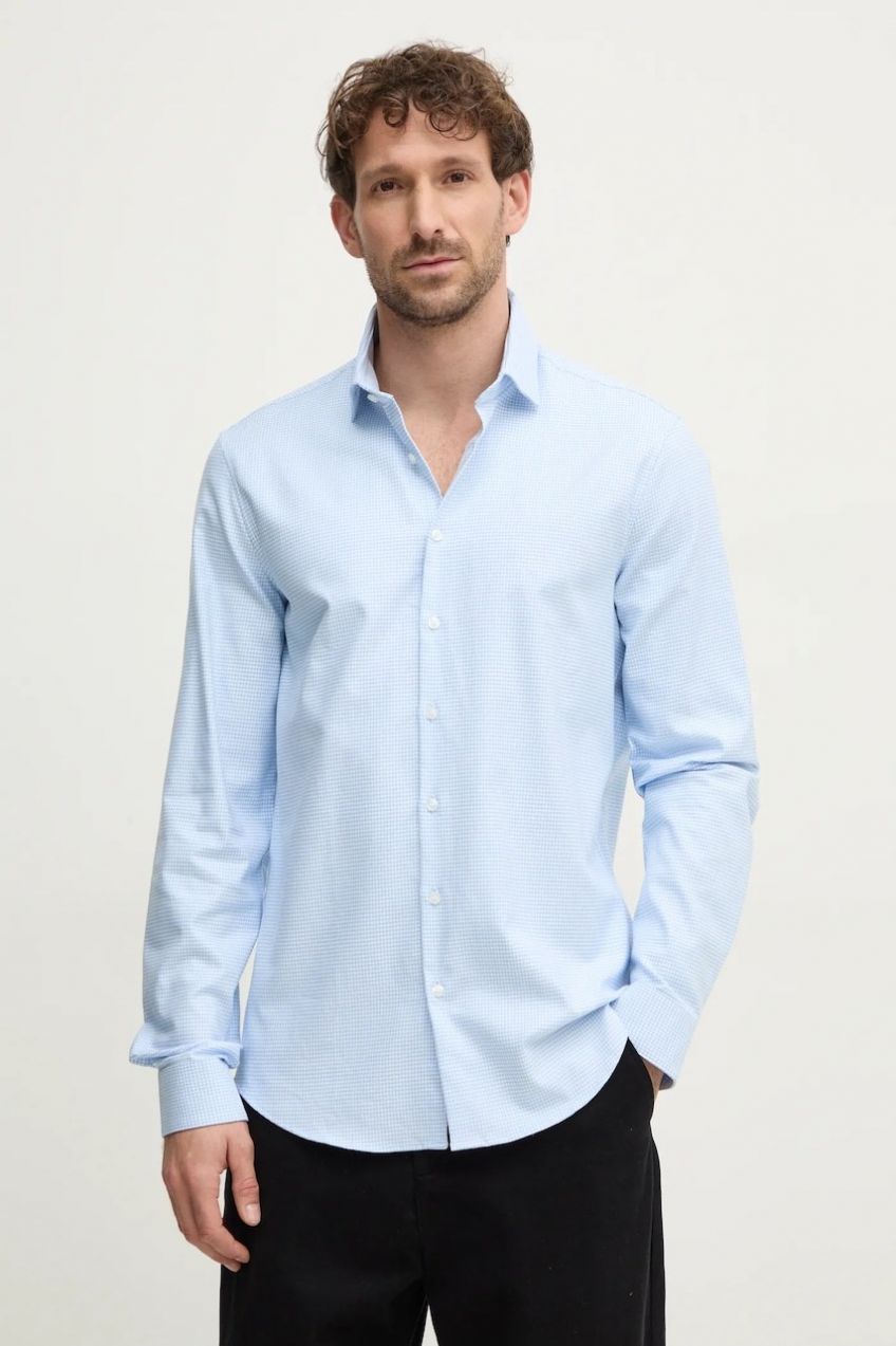 Košeľa Calvin Klein pánska, slim, s klasickým golierom, K10K113854